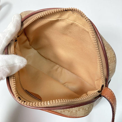 CELINE shoulder bag Macadam Purse PVC Beige Brown Authentic Women's Used