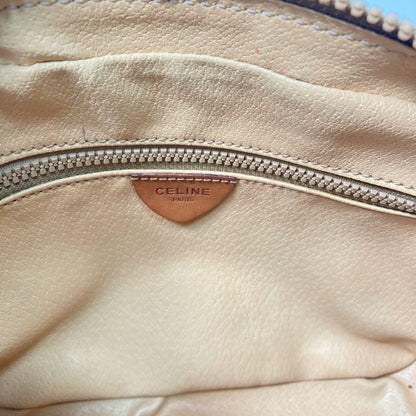 CELINE shoulder bag Macadam Purse PVC Beige Brown Authentic Women's Used