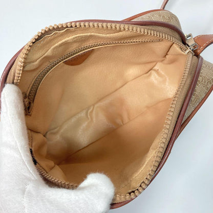 CELINE shoulder bag Macadam Purse PVC Beige Brown Authentic Women's Used