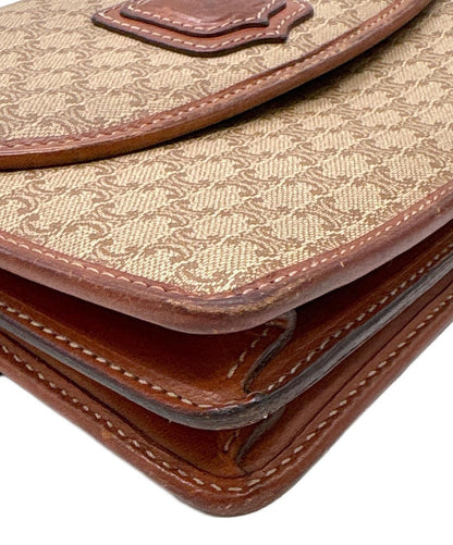 CELINE shoulder bag Macadam Purse PVC Beige Authentic Women's Used