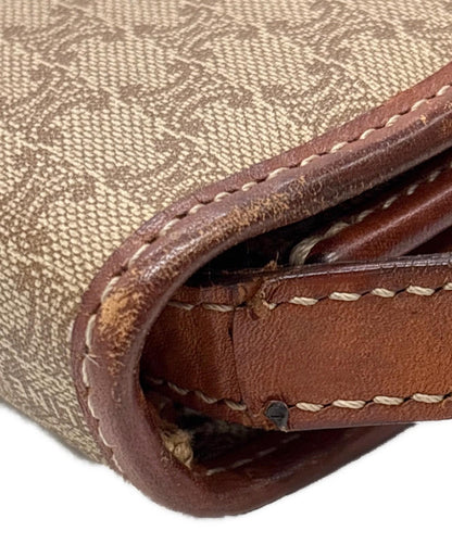 CELINE shoulder bag Macadam Purse PVC Beige Authentic Women's Used