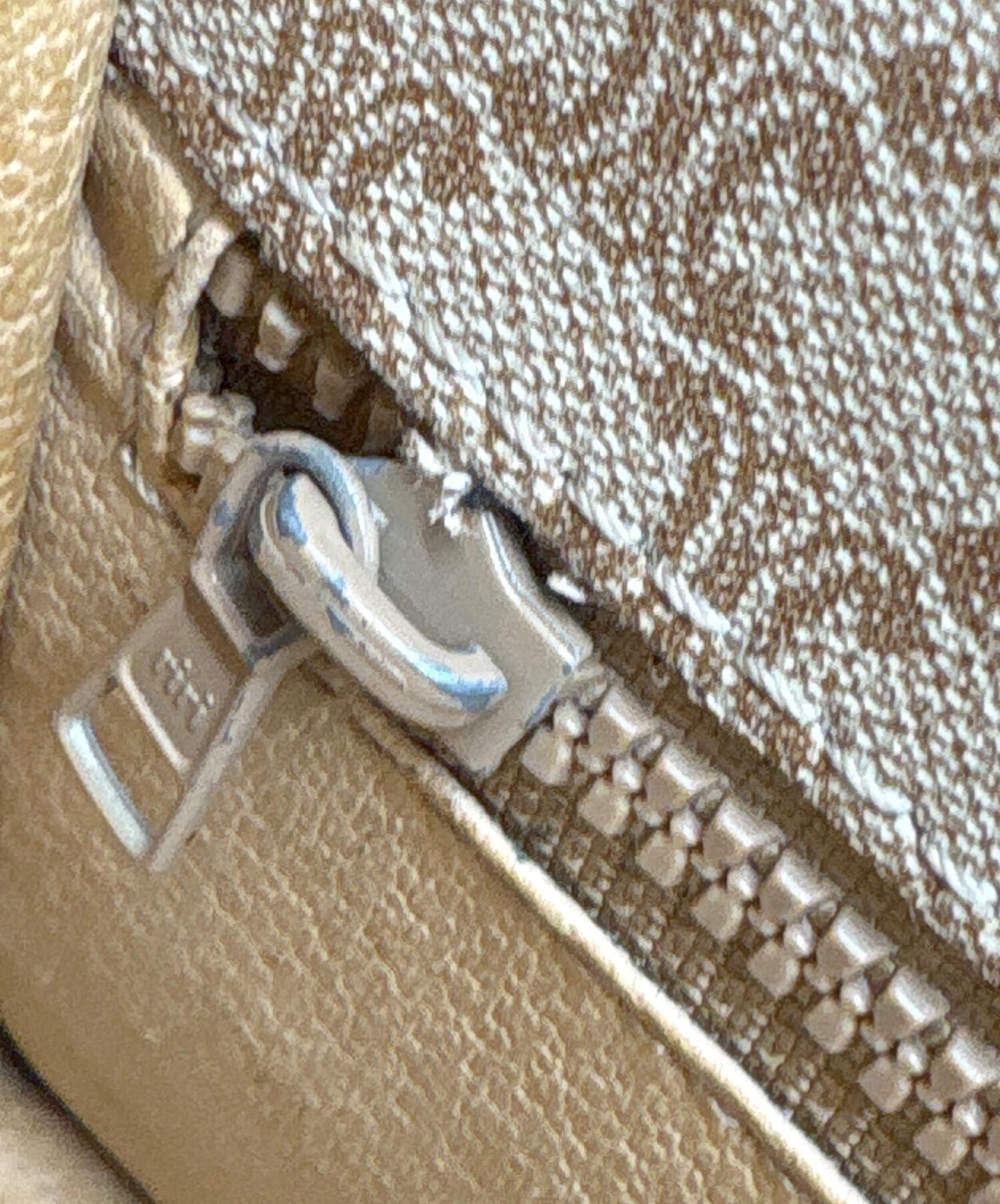 CELINE shoulder bag Macadam Purse PVC Beige Authentic Women's Used