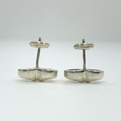 GUCCI Earrings Interlocking G Heart Silver AG925 Women Accessory Authentic