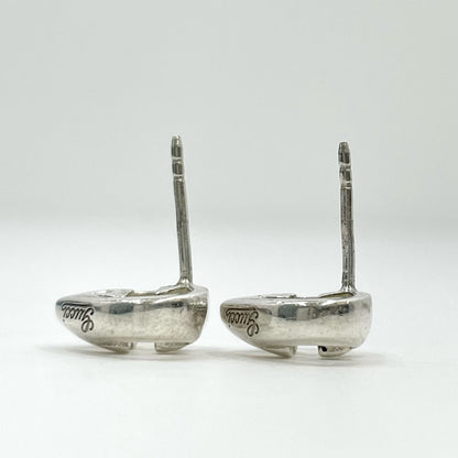 GUCCI Earrings Interlocking G Heart Silver AG925 Women Accessory Authentic