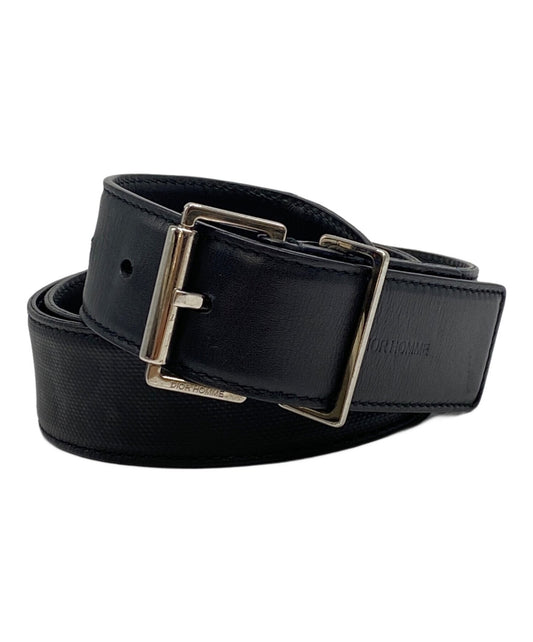 Dior HOMME Men's Belt Leather Black Authentic