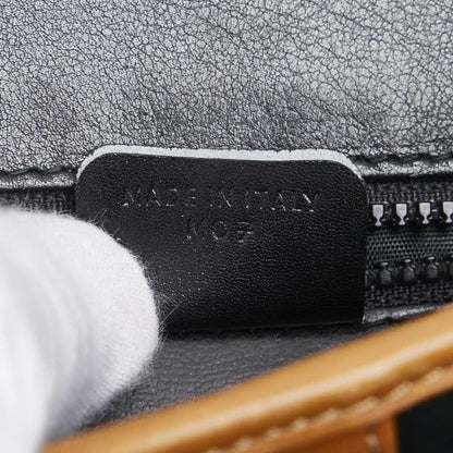 CELINE shoulder bag Purse Leather Black Brown Women's Authentic Used