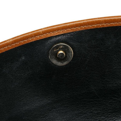 CELINE shoulder bag Purse Leather Black Brown Women's Authentic Used