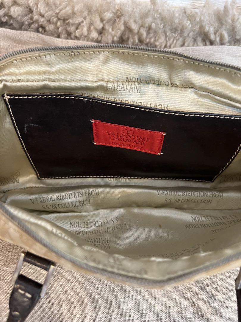 Valentino Small Shoulder Bag Purse Beige Authentic