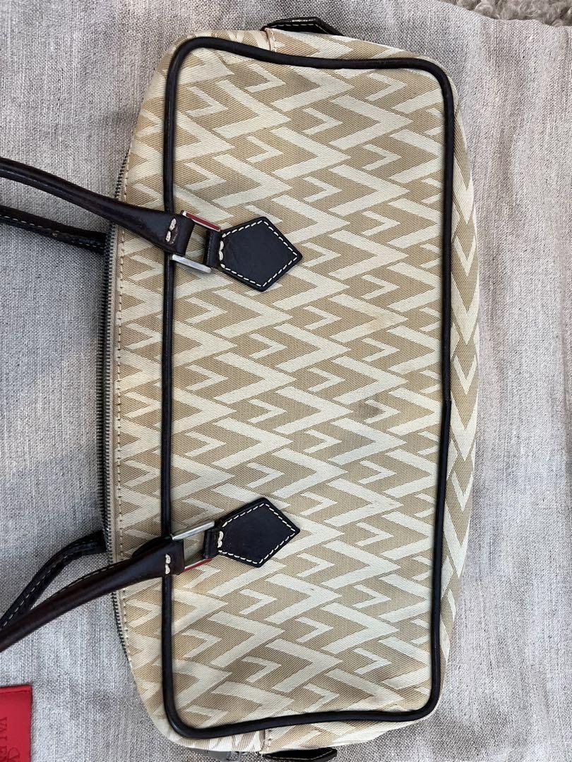 Valentino Small Shoulder Bag Purse Beige Authentic