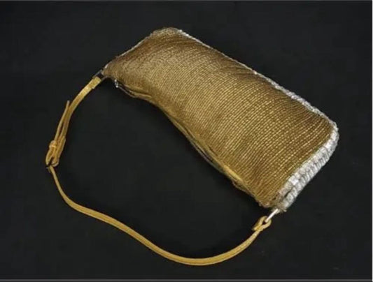 Valentino Hand Bag Tote Purse Gold Authentic