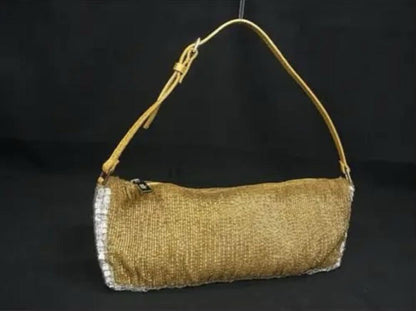 Valentino Hand Bag Tote Purse Gold Authentic