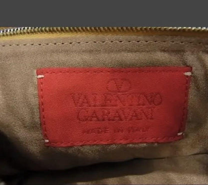 Valentino Hand Bag Tote Purse Gold Authentic