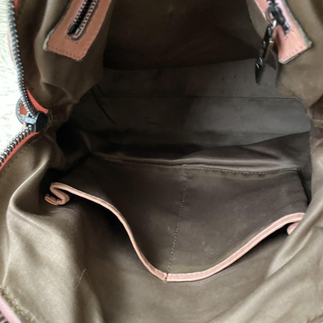 Valentino Garavani Hand Shoulder Bag Tote Purse 2way Leather Pink Authentic