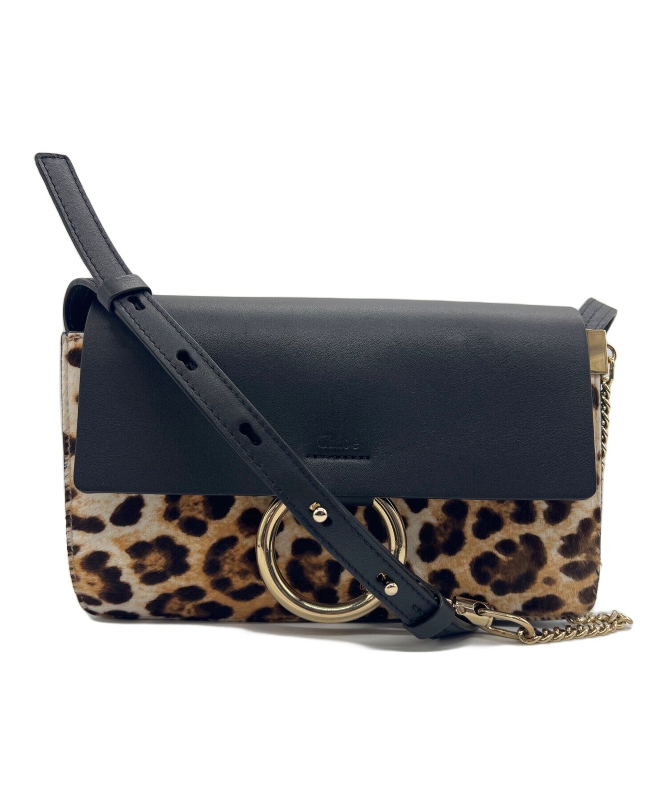 Chloe FAYE SMALL Shoulder Bag Purse Black Authentic