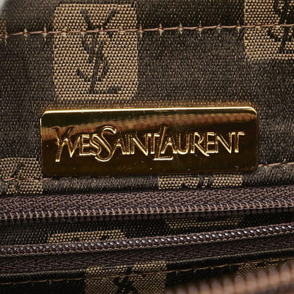 Saint Laurent Hand Bag Tote Purse Leather Brown Authentic