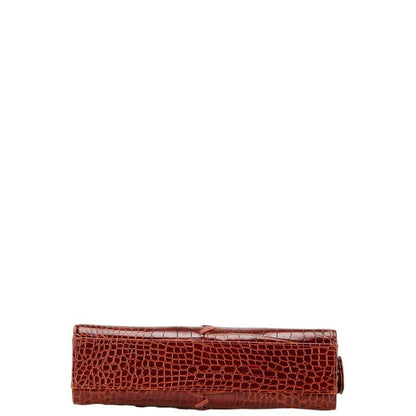 Saint Laurent Hand Bag Tote Purse Leather Brown Authentic