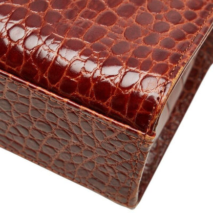 Saint Laurent Hand Bag Tote Purse Leather Brown Authentic