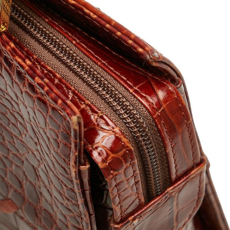 Saint Laurent Hand Bag Tote Purse Leather Brown Authentic