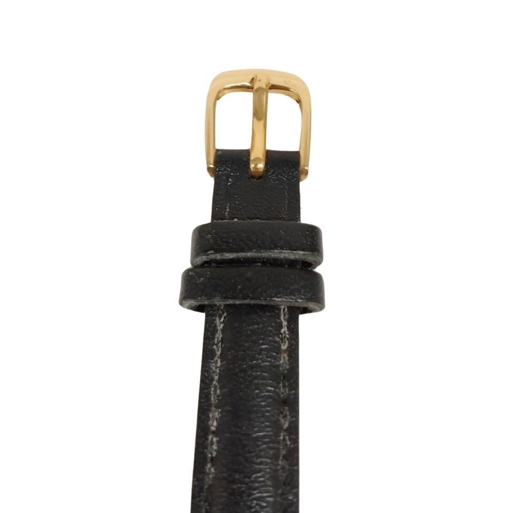 FENDI 350L Quartz Watch Wristwatch FF Logo Gold Black Women's Authentic