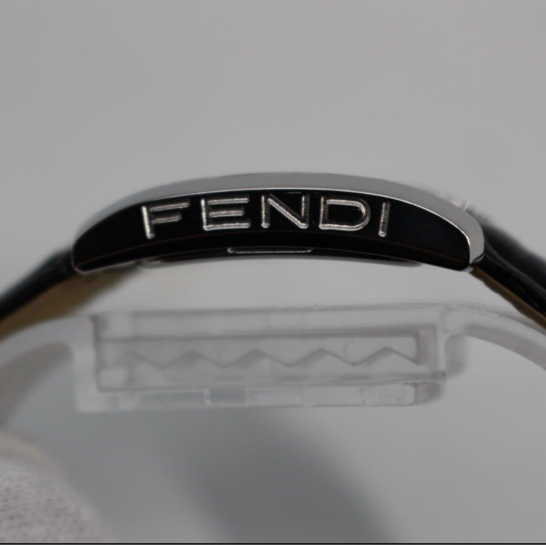 FENDI Quartz Watch Wristwatch Logo Black Silver Women's Authentic