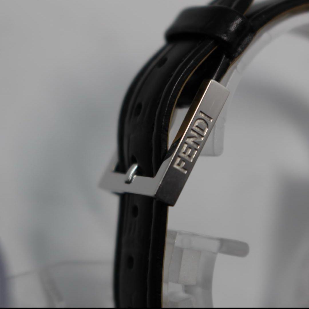 FENDI Quartz Watch Wristwatch Logo Black Silver Women's Authentic