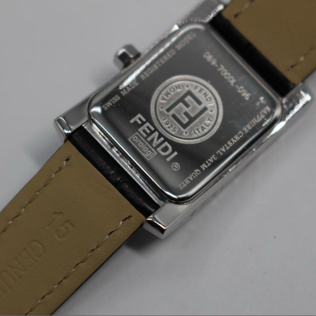 FENDI Quartz Watch Wristwatch Logo Black Silver Women's Authentic