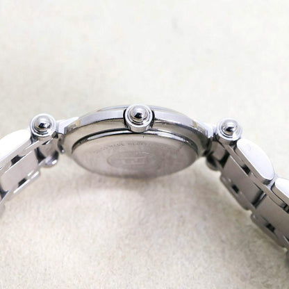 FENDI 750L Watch Wristwatch FF Zucca Logo Black Silver Women's Authentic