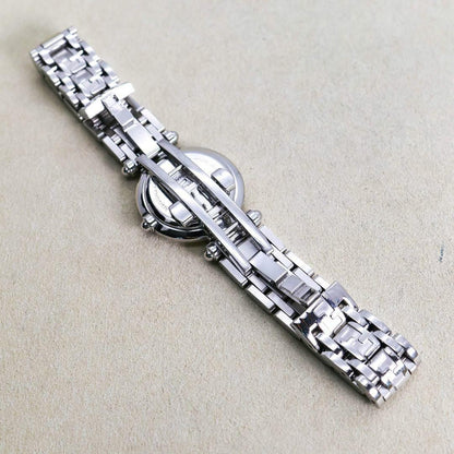 FENDI 750L Watch Wristwatch FF Zucca Logo Black Silver Women's Authentic