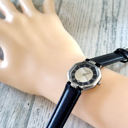 Christian Dior Quartz Watch Wristwatch Logo Silver Women's Authentic