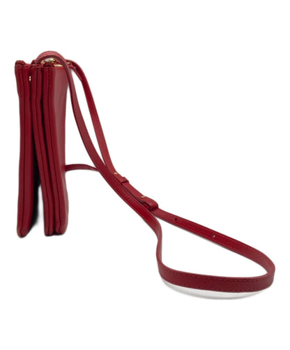 CELINE Shoulder Bag Purse Red Authentic