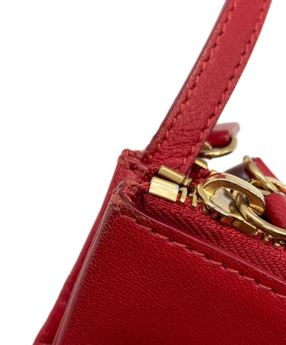 CELINE Shoulder Bag Purse Red Authentic