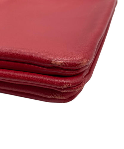 CELINE Shoulder Bag Purse Red Authentic