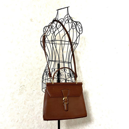 Valentino Garavani Shoulder Bag Purse 2way Leather Brown Authentic