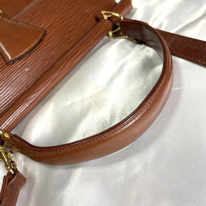 Valentino Garavani Shoulder Bag Purse 2way Leather Brown Authentic