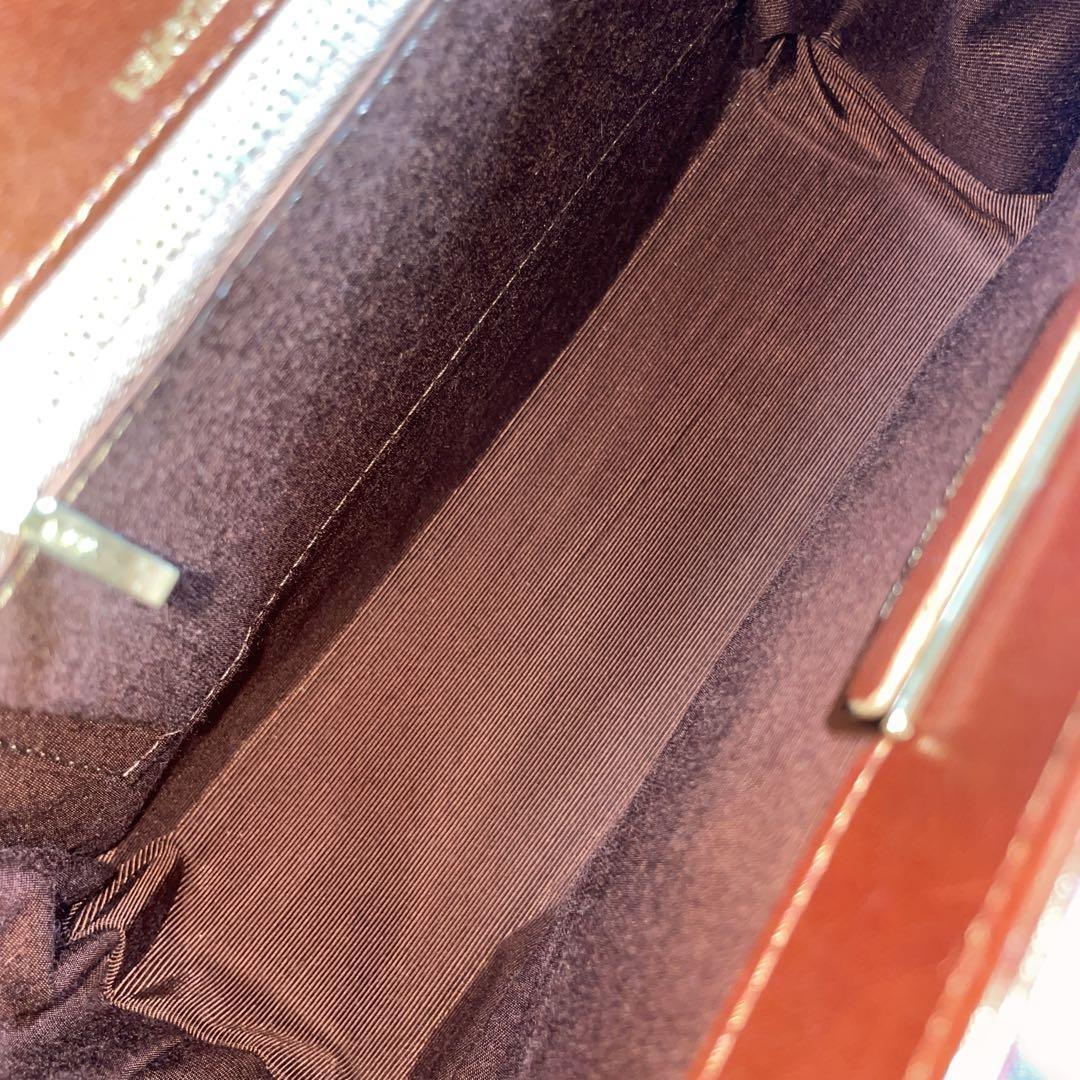 Valentino Garavani Shoulder Bag Purse 2way Leather Brown Authentic