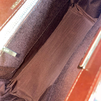 Valentino Garavani Shoulder Bag Purse 2way Leather Brown Authentic