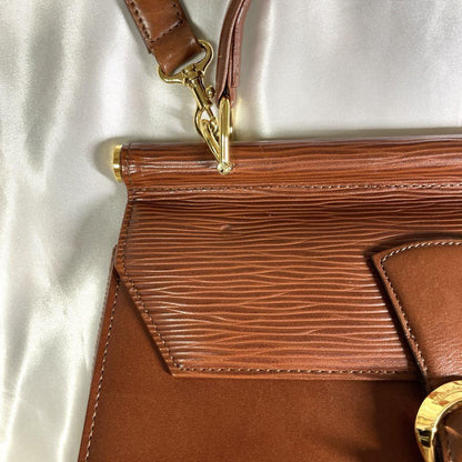 Valentino Garavani Shoulder Bag Purse 2way Leather Brown Authentic