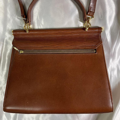 Valentino Garavani Shoulder Bag Purse 2way Leather Brown Authentic