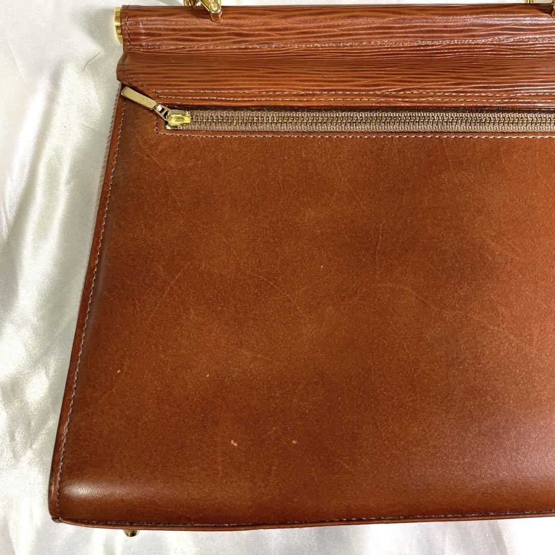 Valentino Garavani Shoulder Bag Purse 2way Leather Brown Authentic