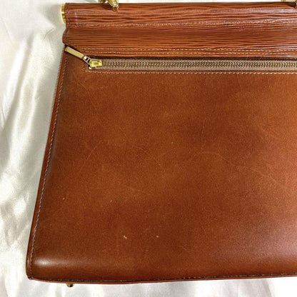 Valentino Garavani Shoulder Bag Purse 2way Leather Brown Authentic