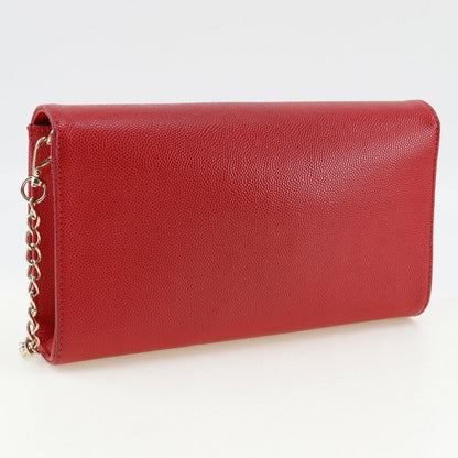 MARIO VALENTINO Shoulder Bag Purse 2way Leather Red Authentic