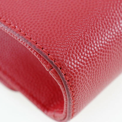 MARIO VALENTINO Shoulder Bag Purse 2way Leather Red Authentic