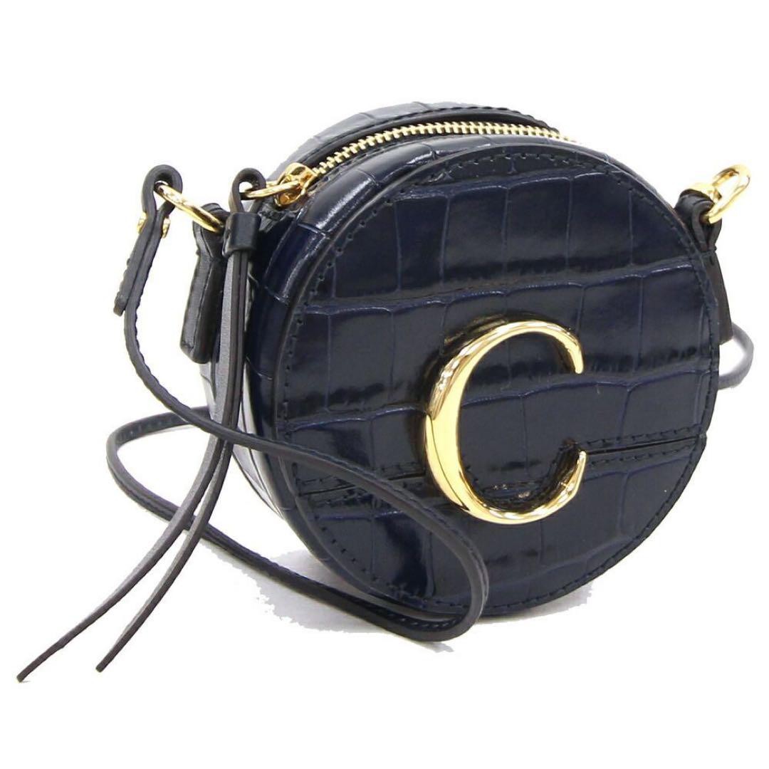 Chloe Shoulder Bag Purse Mini Bag Pouch Navy Authentic