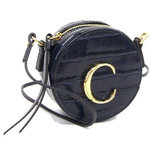 Chloe Shoulder Bag Purse Mini Bag Pouch Navy Authentic