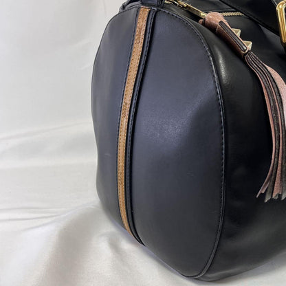 Chloe Boston Bag Shoulder Bag Purse Leather Black Authentic