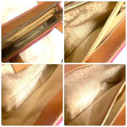 CELINE handbag Purse C Macadam Pink Suede Leather Women's Used Authentic