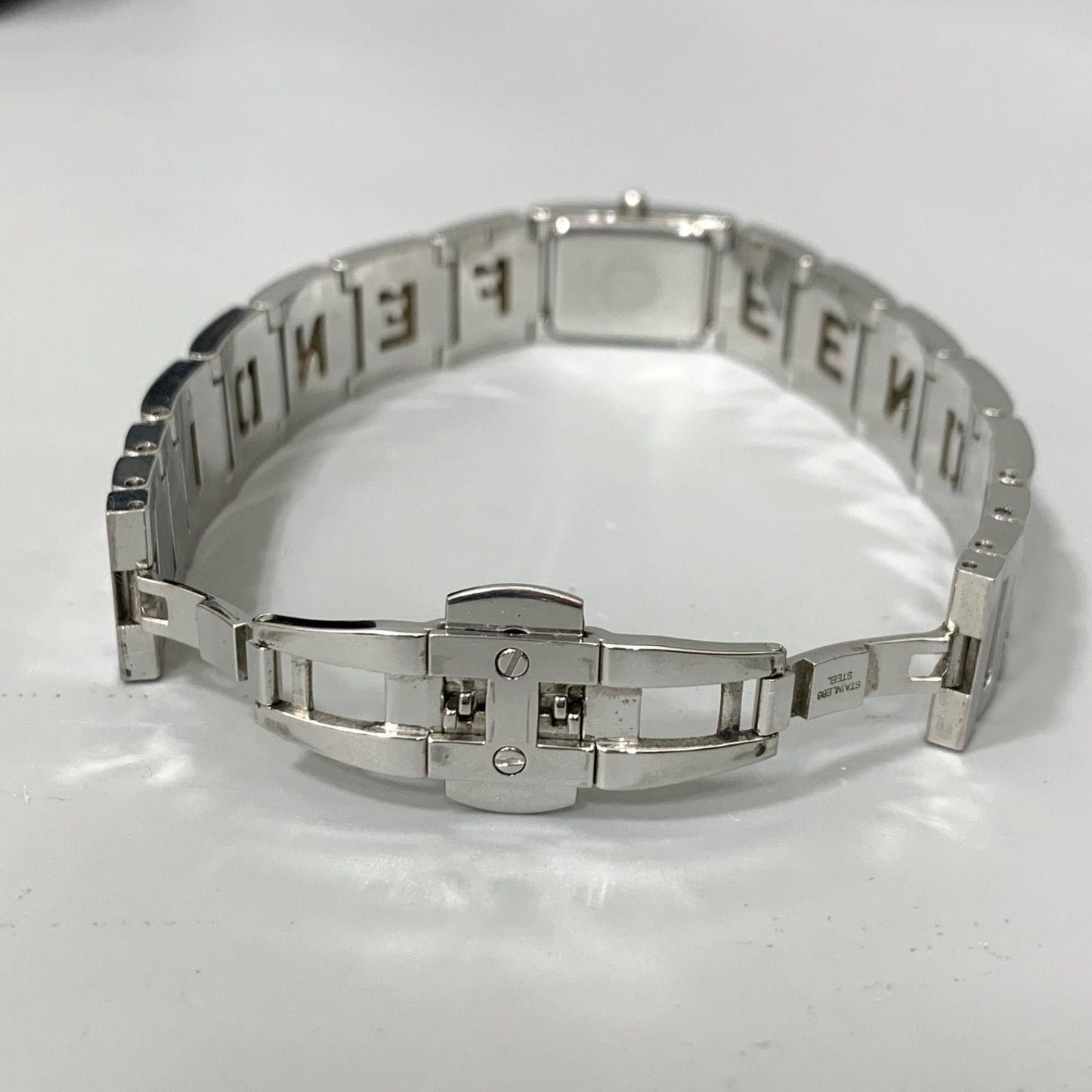 FENDI 3150L Quartz Watch Wristwatch Logo Pink Gold Women's Authentic