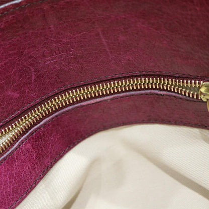 Chloe Hand Bag Tote Purse Eloise Leather Wine Red Gold Authentic Women's Used