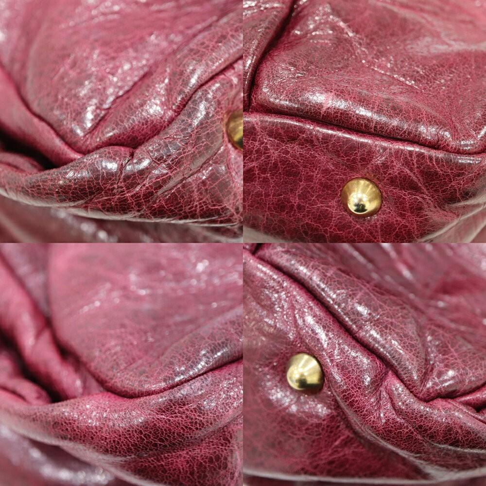 Chloe Hand Bag Tote Purse Eloise Leather Wine Red Gold Authentic Women's Used