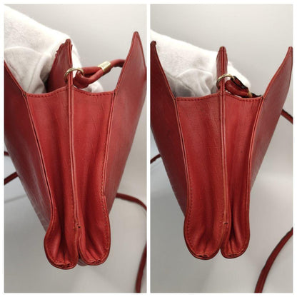 Valentino Shoulder Bag Purse Leather Red Authentic